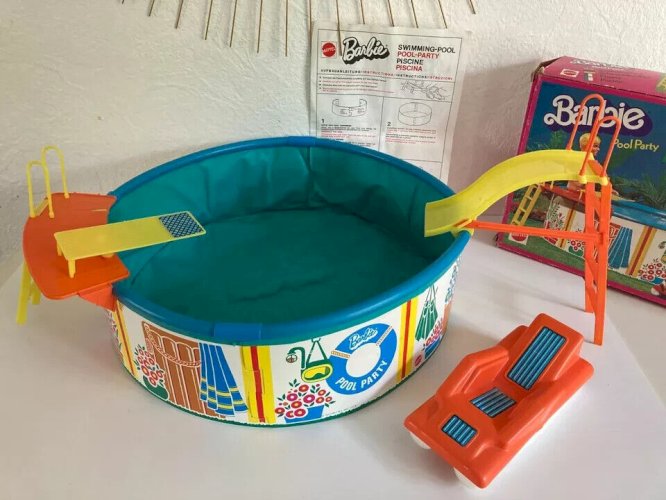 1 ⚜️ Ancienne Piscine Barbie Vintage Mattel Année 1974