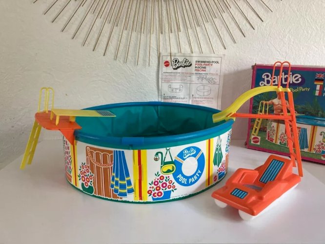 1 ⚜️ Ancienne Piscine Barbie Vintage Mattel Année 1974