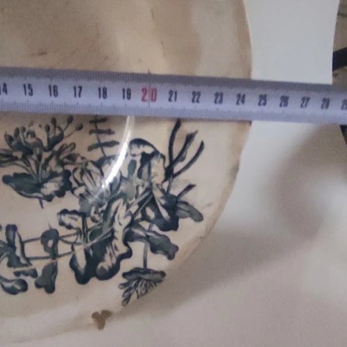 1 Assiette creuse porcelaine opaque de Gien, modèle Chèvrefeuille