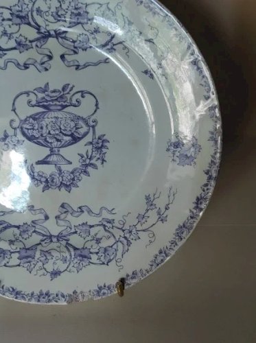1 Assiette plate, Terre de Fer HB Choisy-le-Roi