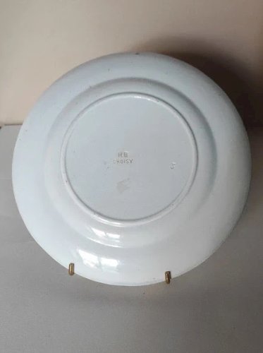 1 Assiette plate, Terre de Fer HB Choisy-le-Roi