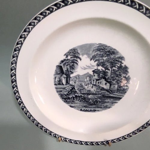 1 assiette plate, Wedgwood England, Étruria Lugano