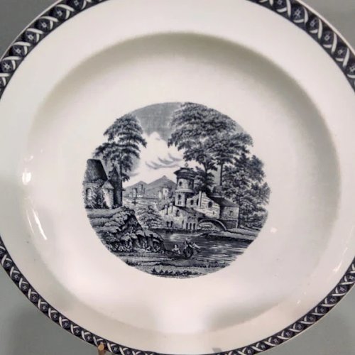 1 assiette plate, Wedgwood England, Étruria Lugano
