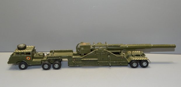 -1 CAMION + REMORQUE CANON MP MADE IN FRANCE  JOUET ANCIEN JUS DE GRENIER  D