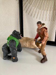 1⚜️ Action Man Toy Figurine Year 1994 Height 34 Cm + Hasbro Gorilla Figurine