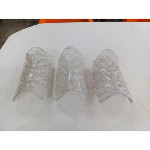 1 Lot de 3 Appliques Verre de Murano «Tuiles»