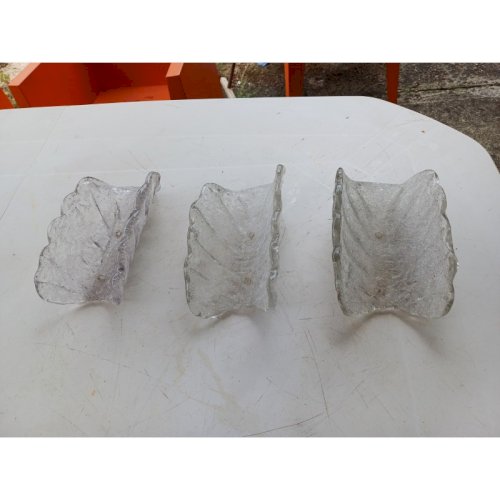 1 Lot de 3 Appliques Verre de Murano «Tuiles»
