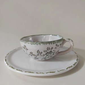 1 Tasse à café en faïence de Moustiers Aulagnot Baratta