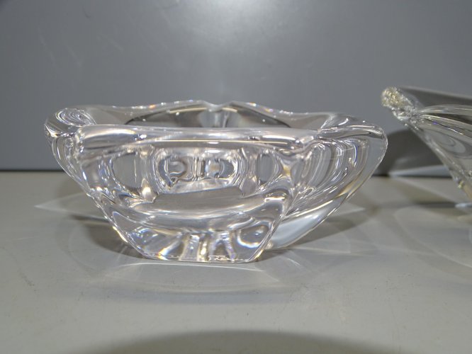 -1 VIDE POCHE CRISTAL DAUM et 1 CENDRIER CRISTAL DAUM COLLECTION VITRINE DECO  D