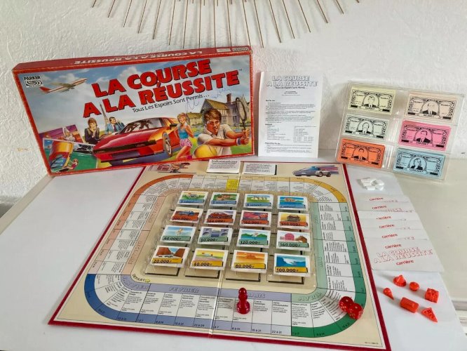10⚜️ Ancien Jeu de Société La Course à la Réussite Parker Vintage Complet