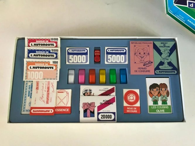 10⚜️ Ancien Jeu De Société L'autoroute Coupe D'or Prévention Dujardin Complet