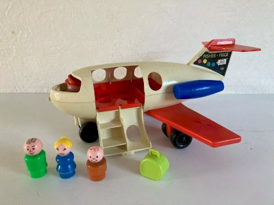 10⚜️ Ancien Jouet L'avion Fisher Price Réf 183 Vintage Année 1970