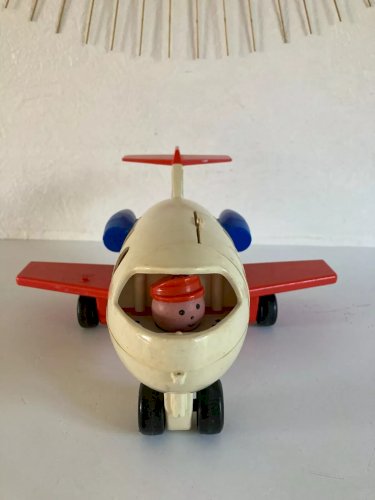 10⚜️ Ancien Jouet L'avion Fisher Price Réf 183 Vintage Année 1970