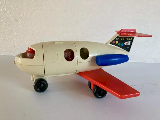 10⚜️ Ancien Jouet L'avion Fisher Price Réf 183 Vintage Année 1970