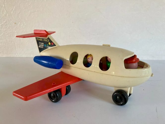 10⚜️ Ancien Jouet L'avion Fisher Price Réf 183 Vintage Année 1970