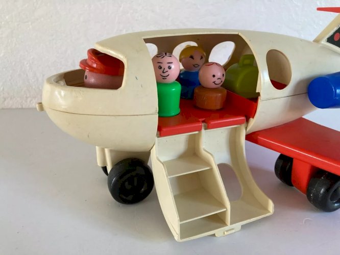 10⚜️ Ancien Jouet L'avion Fisher Price Réf 183 Vintage Année 1970
