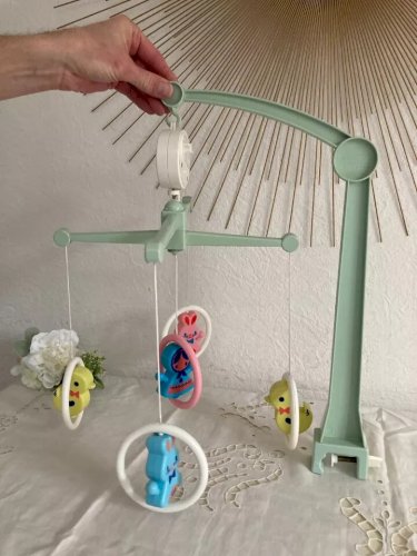 10 ⚜️ Ancien Mobile Musicale Bébé Éducalux Fonctionne Fabriqué en France