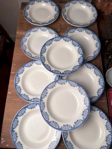 10 assiettes creuses Sarreguemines Digoin modèle Capri