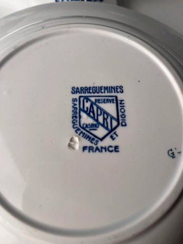 10 assiettes creuses Sarreguemines Digoin modèle Capri