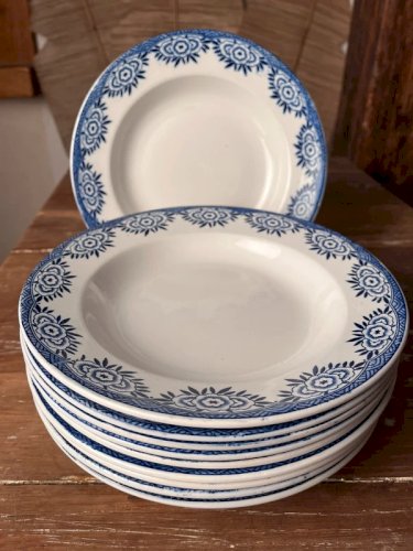 10 assiettes creuses Sarreguemines Digoin modèle Capri