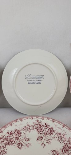 10 assiettes en faïence de Sarreguemines