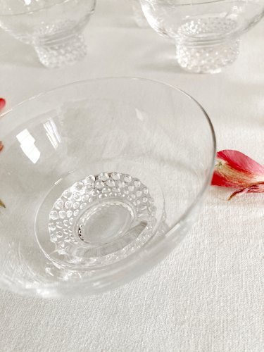 10 coupes à champagne en cristal, années 1950