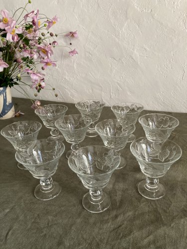 10 coupes à dessert en verre Luminarc