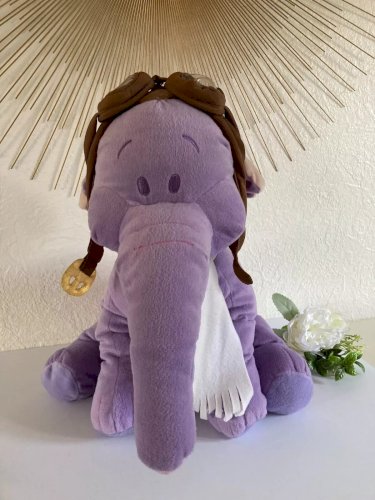 10⚜️ Grande Peluche Doudou L'éléphant Lumpy Disney Aviateur Pilote Hauteur 45 Cm