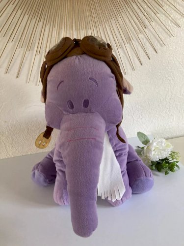 10⚜️ Grande Peluche Doudou L'éléphant Lumpy Disney Aviateur Pilote Hauteur 45 Cm