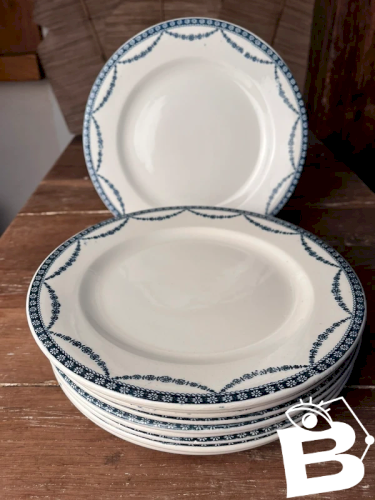 10 grandes assiettes plates Salins modèle Vincennes