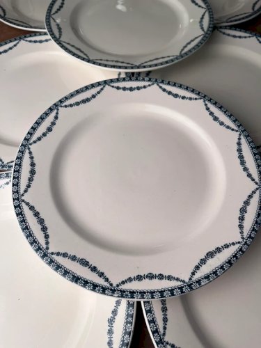 10 grandes assiettes plates Salins modèle Vincennes