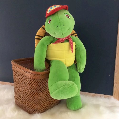 10⚜️ Peluche Doudou Franklin Range Pyjama Jemini Hauteur 50 Cm Debout