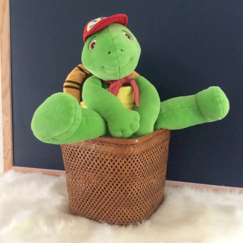 10⚜️ Peluche Doudou Franklin Range Pyjama Jemini Hauteur 50 Cm Debout