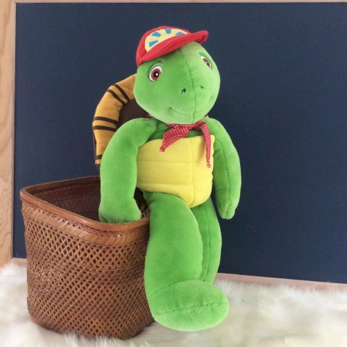 10⚜️ Peluche Doudou Franklin Range Pyjama Jemini Hauteur 50 Cm Debout