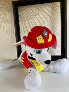 10 ⚜️ Peluche Doudou La Pat' Patrouille Paw Patrol Marcus Longueur 35 Cm