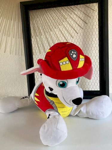 10 ⚜️ Peluche Doudou La Pat' Patrouille Paw Patrol Marcus Longueur 35 Cm