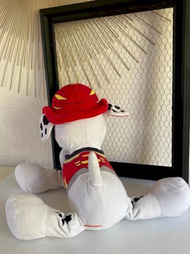 10 ⚜️ Peluche Doudou La Pat' Patrouille Paw Patrol Marcus Longueur 35 Cm