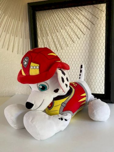 10 ⚜️ Peluche Doudou La Pat' Patrouille Paw Patrol Marcus Longueur 35 Cm