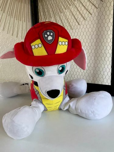 10 ⚜️ Peluche Doudou La Pat' Patrouille Paw Patrol Marcus Longueur 35 Cm