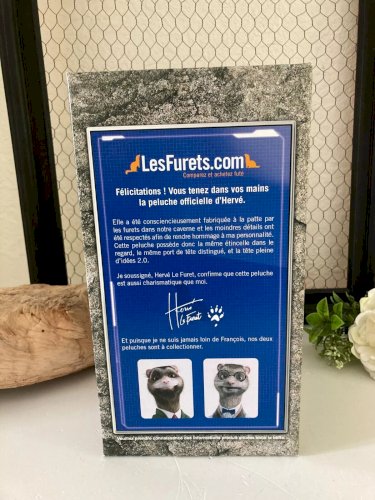 10⚜️ Peluche Doudou Les Furets. Com Peluche Publicitaire Hervé Hauteur 26 Cm