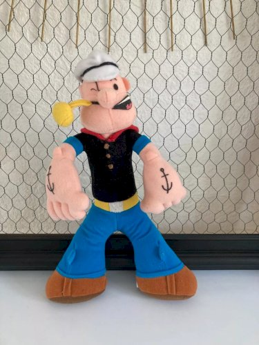 10⚜️ Peluche Doudou Popeye Hauteur 25 Cm Année 2003