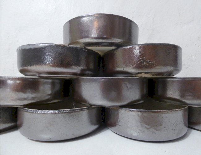 10 ramequins en grès crème brûlée