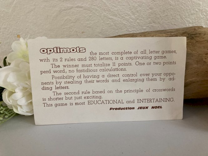 1024⚜️ Ancien Jeu de Société Jeu De Lettres Optimots Jeu De 280 Lettres Complet