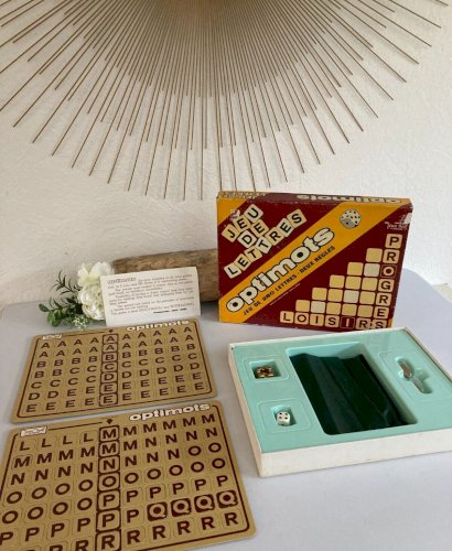 1024⚜️ Ancien Jeu de Société Jeu De Lettres Optimots Jeu De 280 Lettres Complet