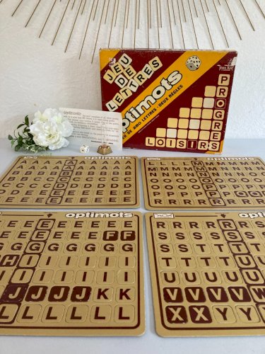 1024⚜️ Ancien Jeu de Société Jeu De Lettres Optimots Jeu De 280 Lettres Complet