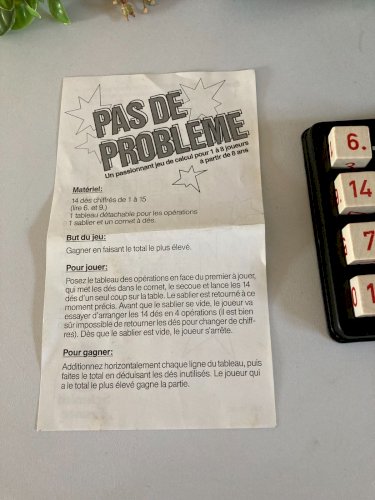 1024⚜️ Ancien Jeu De Société Pas de Problème Schmidt France Complet Vintage