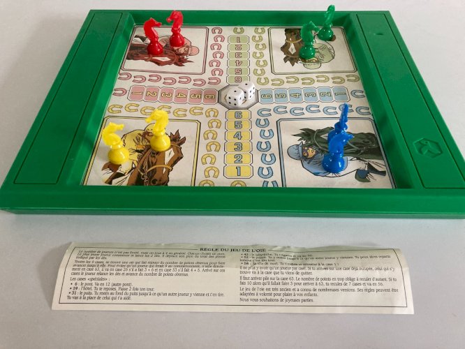 1024⚜️ Ancien Jeu de Société Petits Chevaux et Jeu de L'oie Dujardin