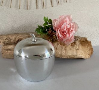 1024⚜️ Old Luxium Ice Bucket Metal Ice Tray Apple Made In France