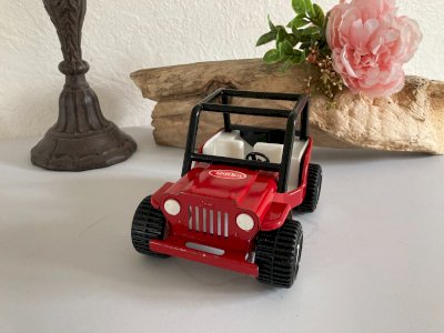 1024⚜️ Ancienne Voiture Jeep Tonka en Métal Longueur 15 Cm Vintage