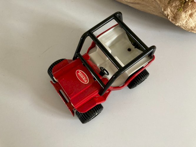 1024⚜️ Ancienne Voiture Jeep Tonka en Métal Longueur 15 Cm Vintage